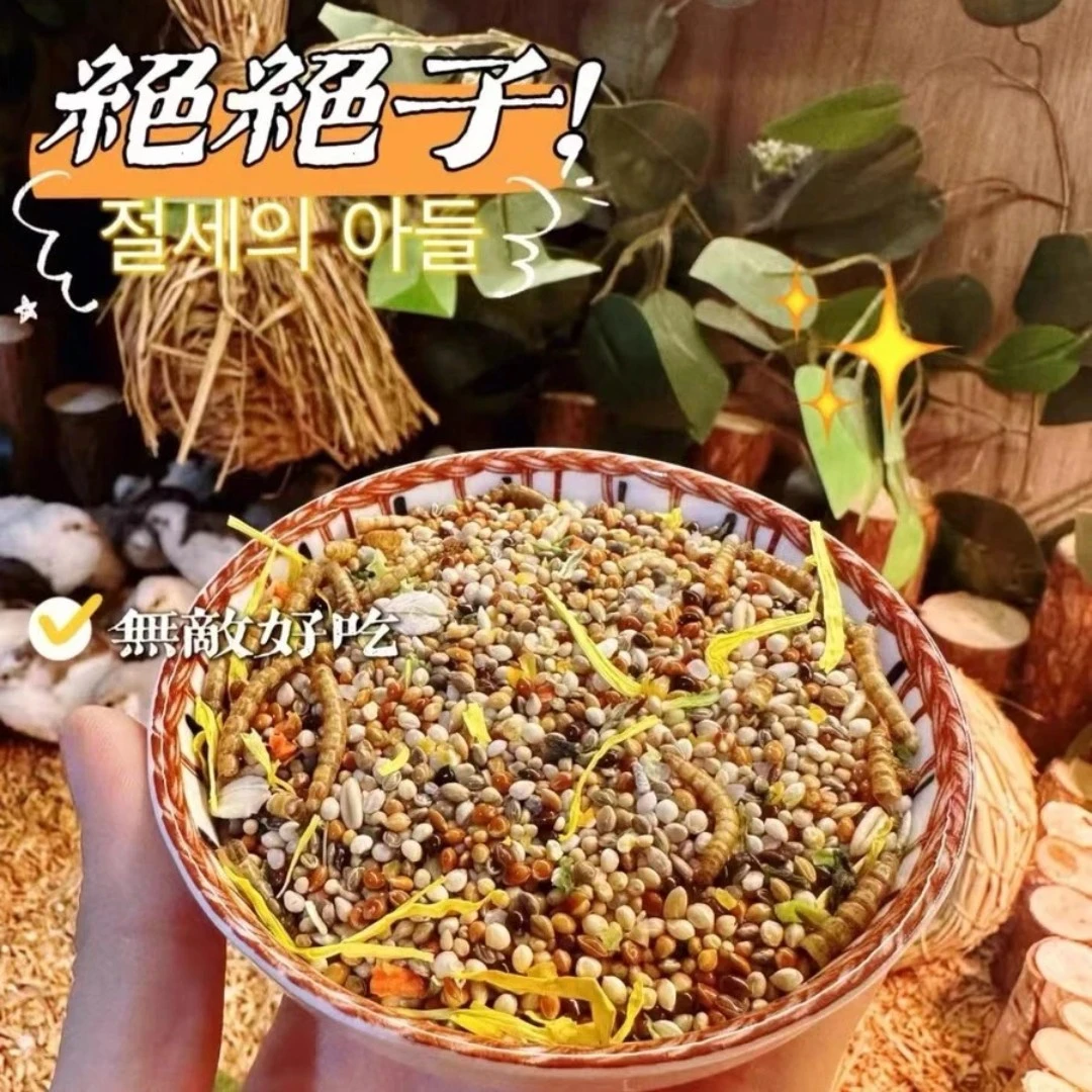 芦丁鸡文鸟专用种子粮网红鸡文鸟小鹦纯谷物促下蛋增羽靓羽无添加
