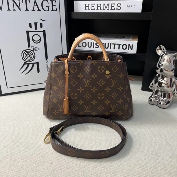 99新 LouisVuitton/路易威登 蒙田中号 全原 正品 经典时尚老花包