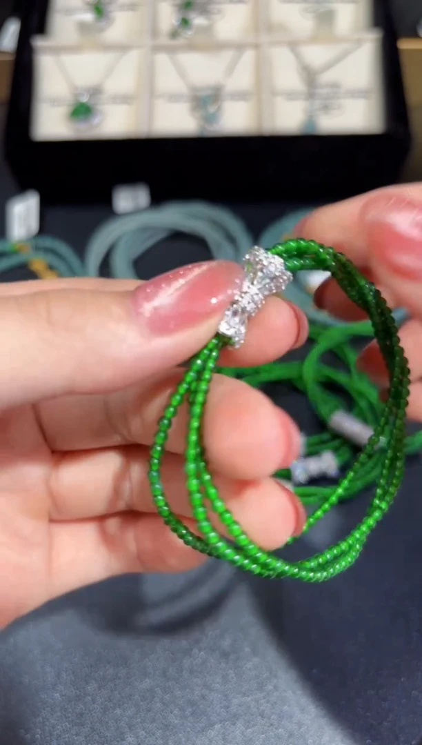 【闪购商品】翡翠手链银S925镶嵌手串/支持复检/一件