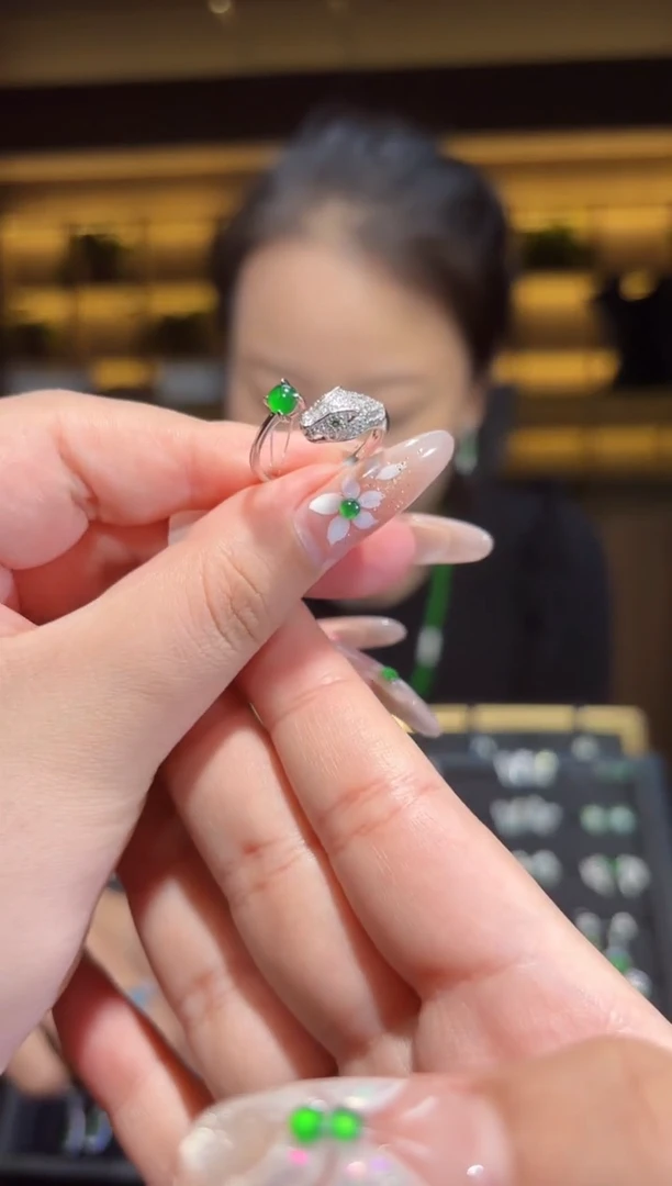 【闪购商品】翡翠戒指银S925镶嵌蛋面戒指/多样性发货/一件