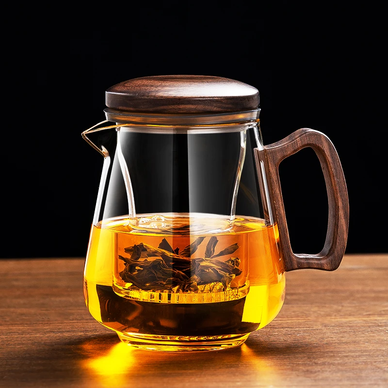 新款加厚玻璃泡茶壶茶水分离壶高档办公室家用泡茶器茶壶泡茶专用