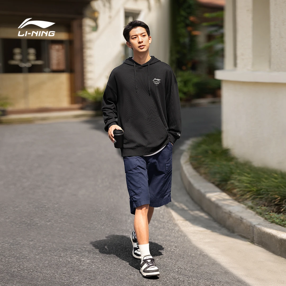 【后浪专属】李宁百搭秋季男女新连帽毛圈长袖运动上衣AWDUA39