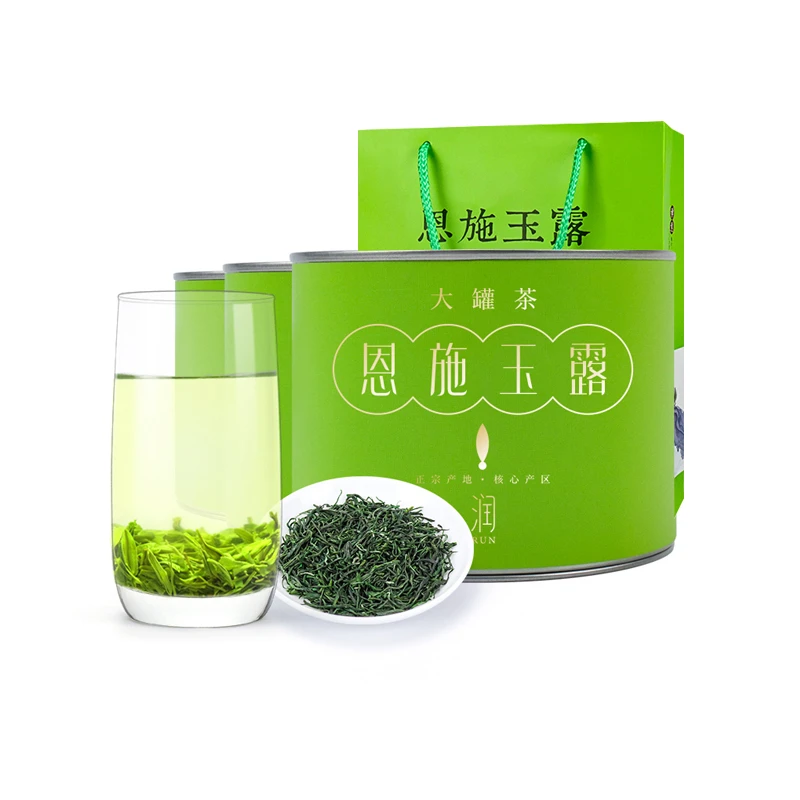 恩施玉露绿茶茶叶新茶清香型明前绿茶蒸青工艺