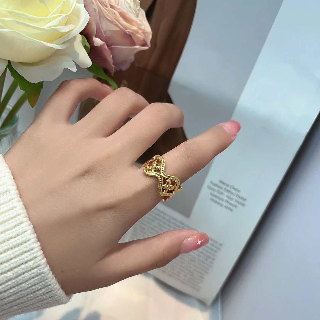 [抖音质检 现货]5D黄金戒指贵气轻奢网红小红薯个性设计 足金999