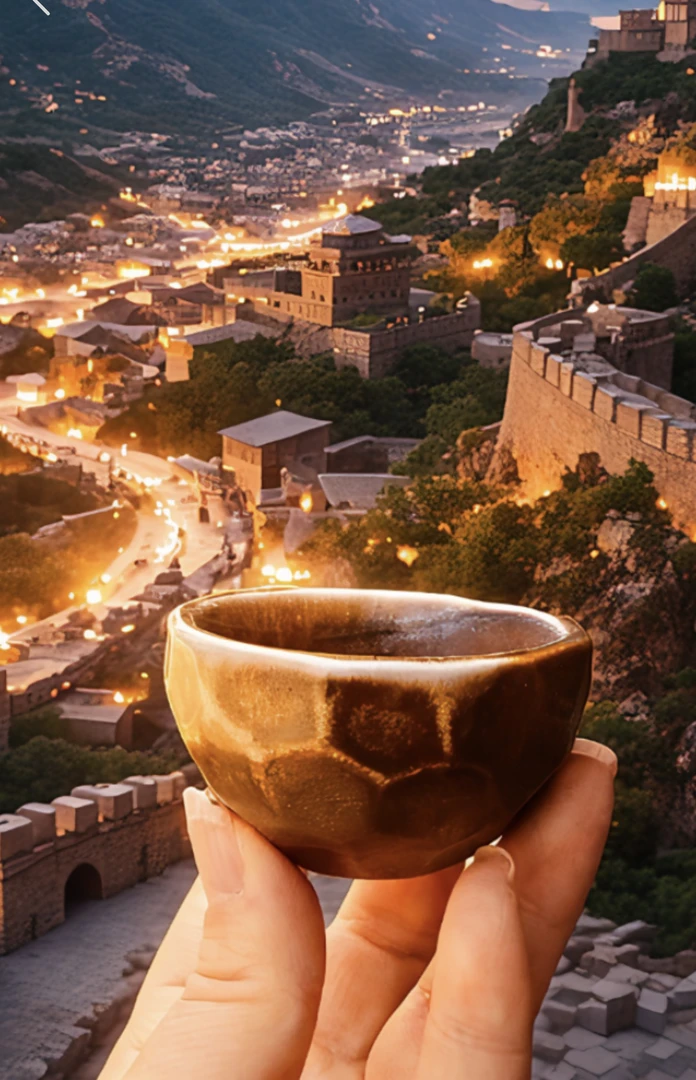 国宾钻石杯茶杯柴烧制作