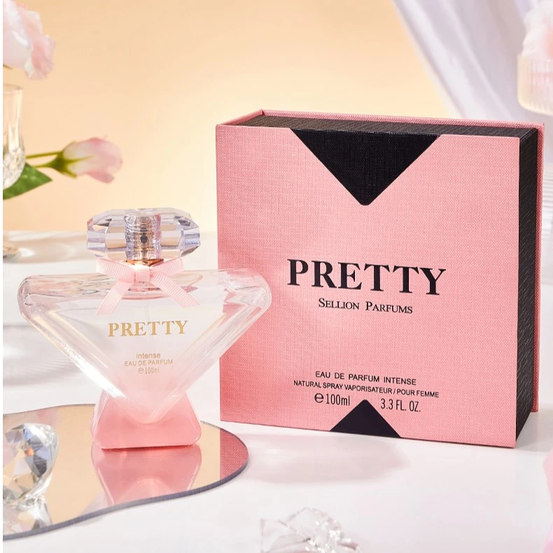 迪拜sellion雪尔妮兰美丽无瑕粉色女士学生香水持久留香礼盒装
