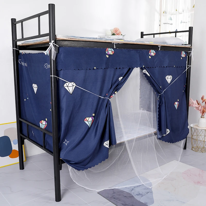 床帘蚊帐一体式大学生宿舍单人床0.9m1.2米上下铺寝室防尘半遮光