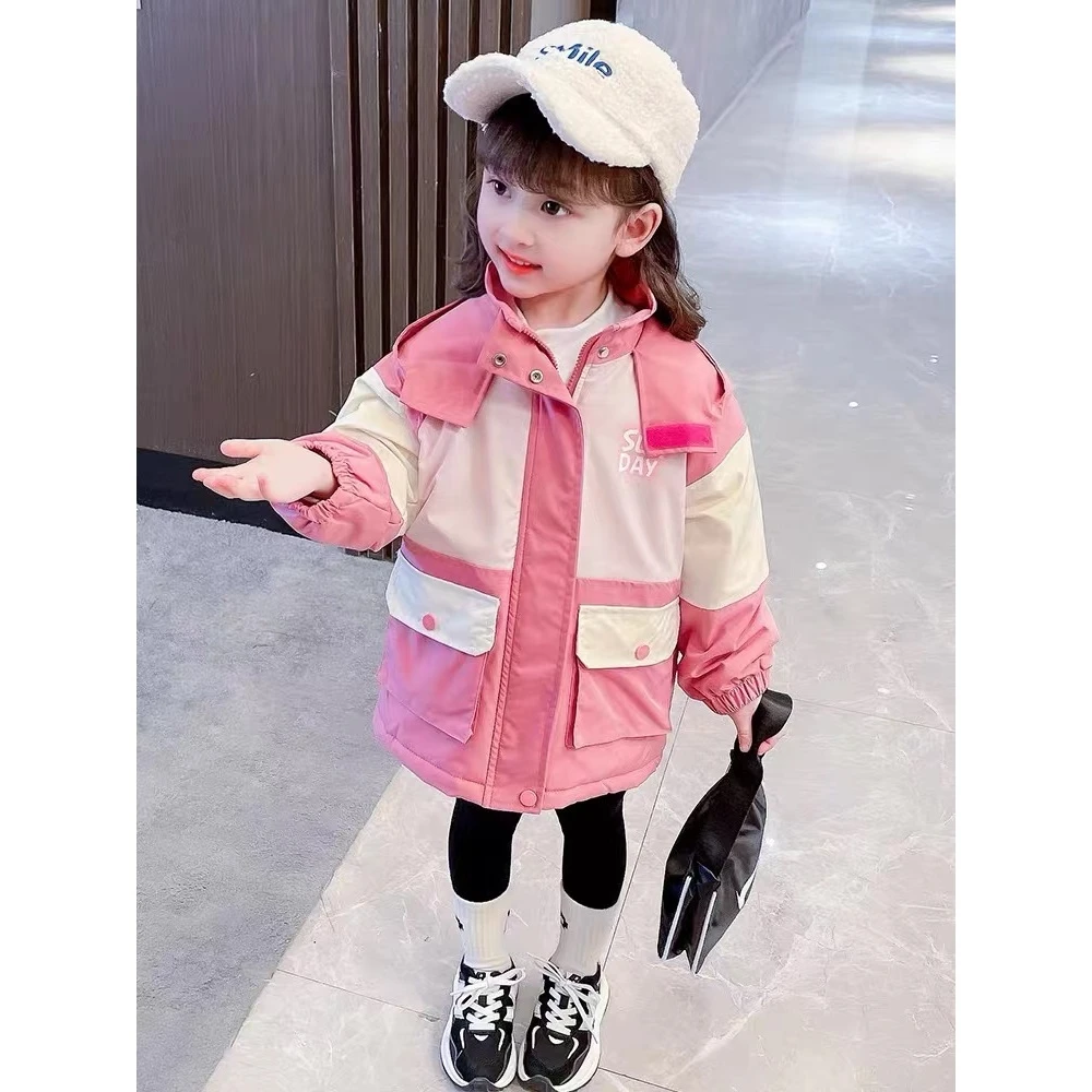 37129女童加绒外套冬季时髦女宝洋气休闲童冬装加厚小童韩版时尚