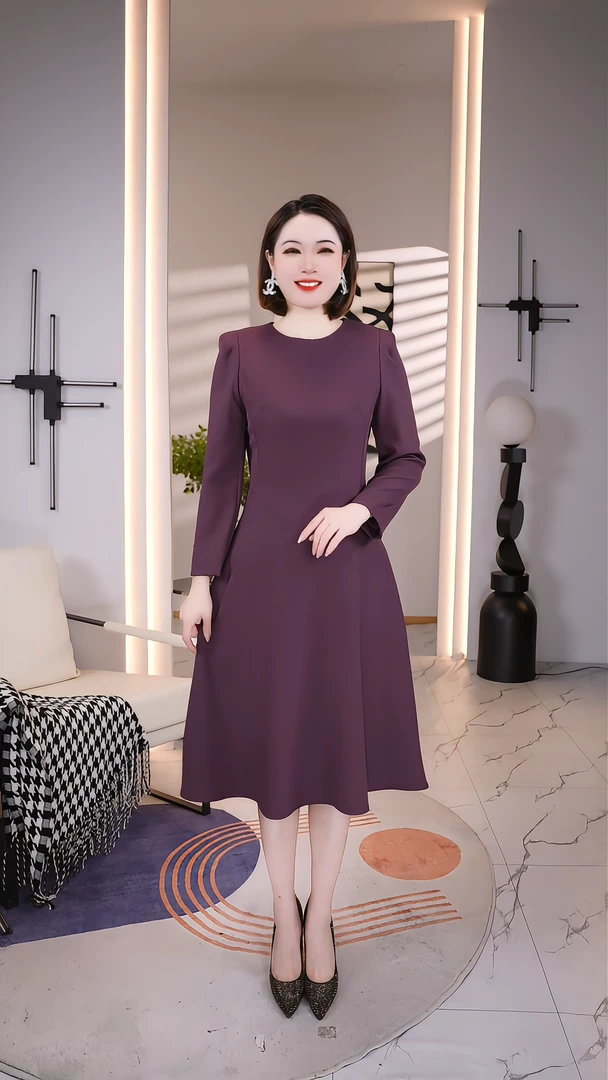 【薇姐清仓】K高端大码原创遮肉显瘦连衣裙  K207