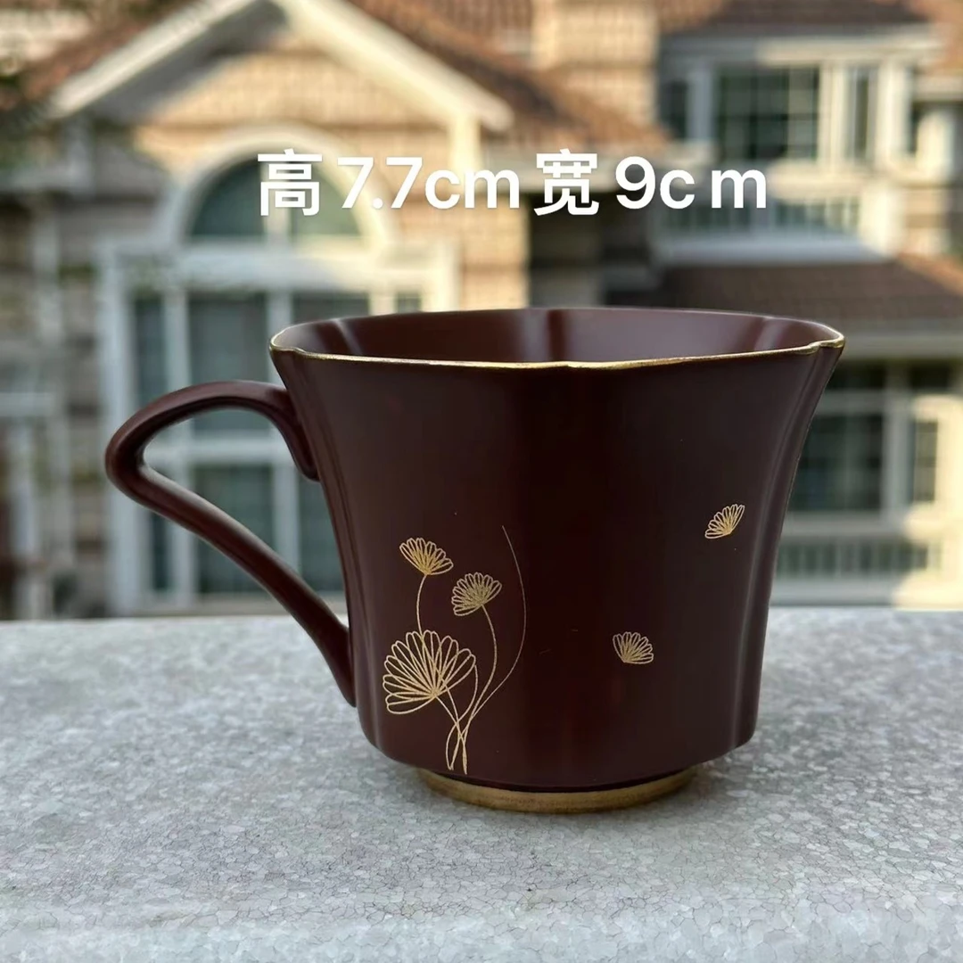 宜兴 和善缘 原矿紫泥大容量手绘主人杯可养 陶瓷功夫茶茶具