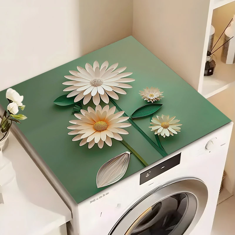 滚筒洗衣机盖垫子吸水防晒冰箱盖布防尘罩垫布硅藻泥床头柜防尘垫
