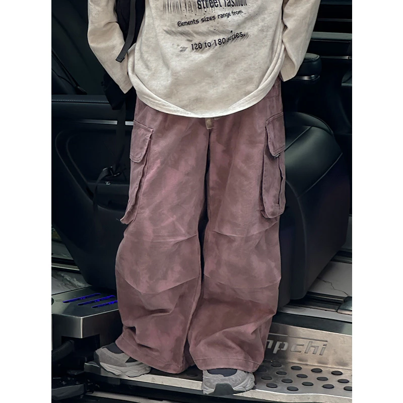 K26983孙小美扎染女童工装裤2025新款秋冬装加绒加厚休闲裤子