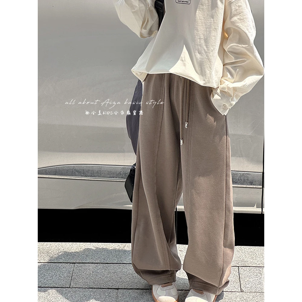 k24608韩国童装女童运动裤卫裤秋季新款儿童春秋洋气女孩休闲长裤