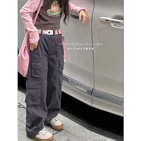 K24170韩国童装女童裤子休闲裤秋季新儿童长裤春秋宽松时髦工装裤