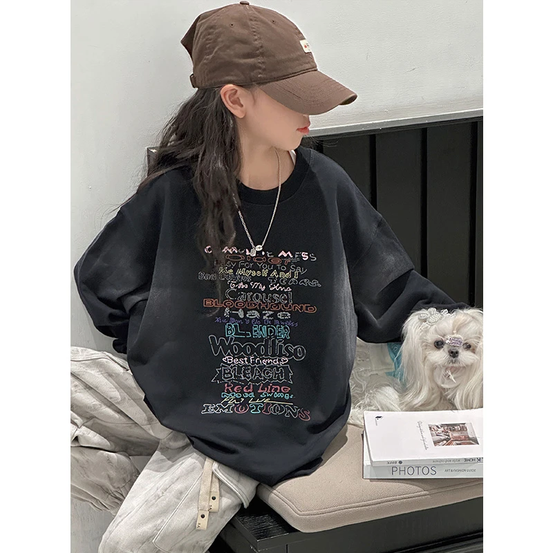 K27045孙小美女童秋冬装卫衣儿童长袖上衣2025加绒加厚衣服潮