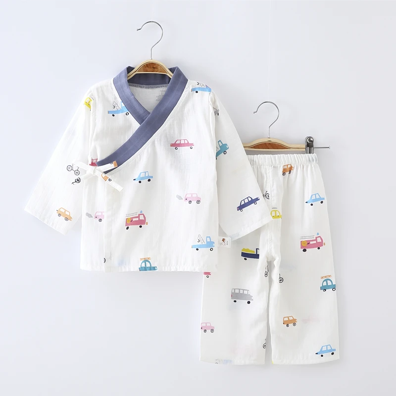 【断码清】儿童纯棉纱布汉服风套装婴幼儿家居服睡衣男童女孩