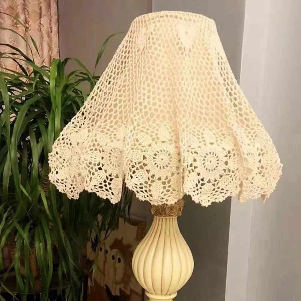 手工钩花棉线圆形空调家用隔热镂空编织简约餐垫蕾丝茶杯垫装饰垫