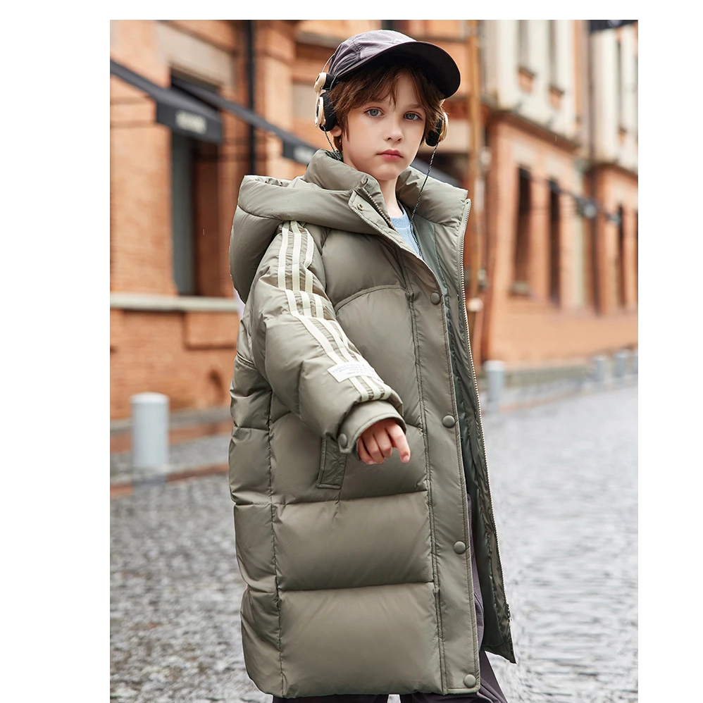 儿童羽绒服2024新款中长款过膝加厚中大童男童女童儿童冬外时尚