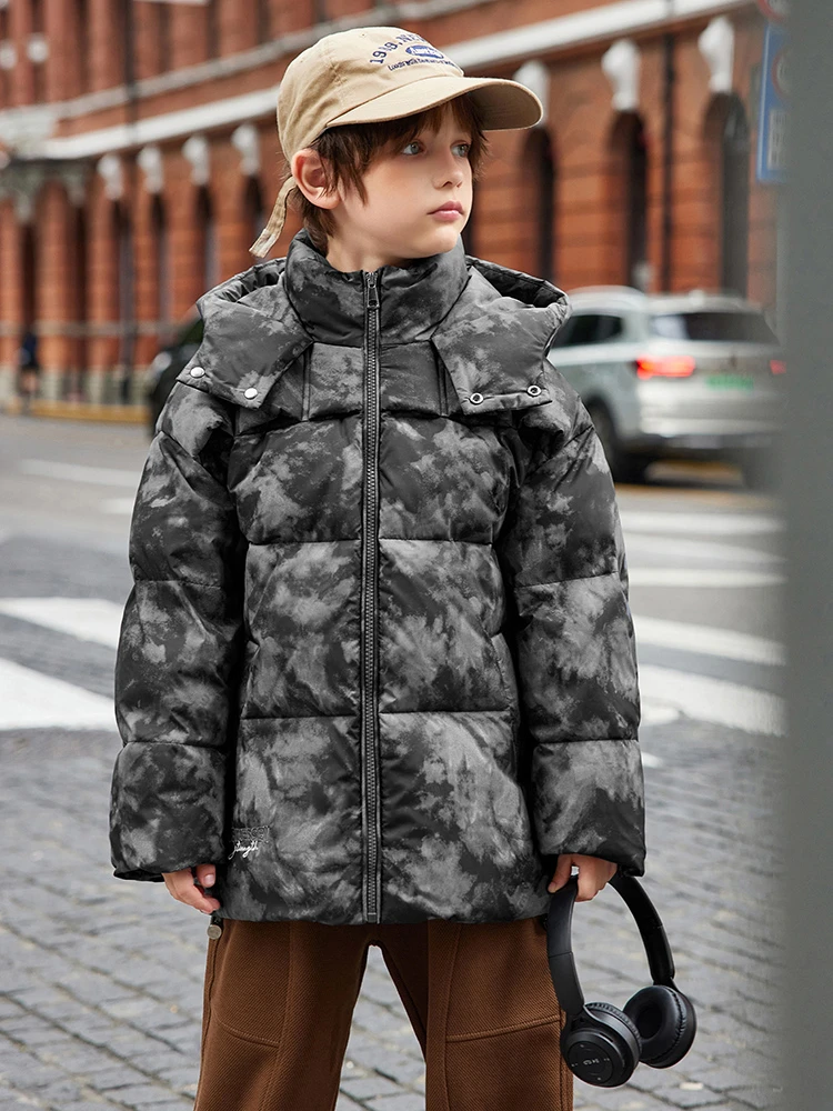 儿童羽绒服男童中款2024新款洋气男孩冬季童装加厚外套