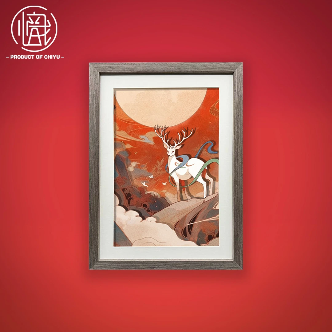 炽域【九色鹿】客厅背景墙挂画装饰画挂画玄关装饰画电表箱画装饰画