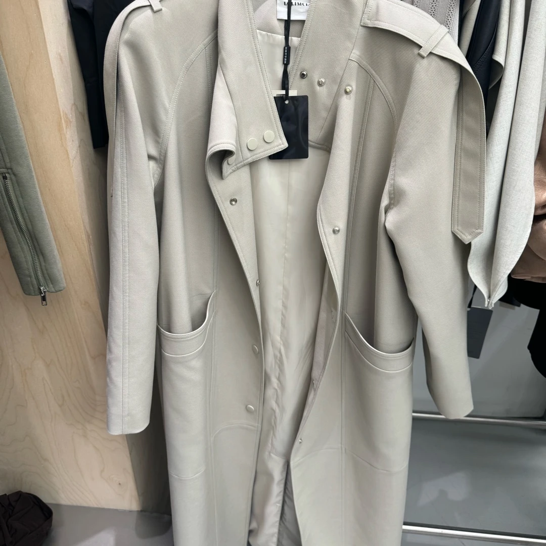 设计师高定长款风衣外套A038