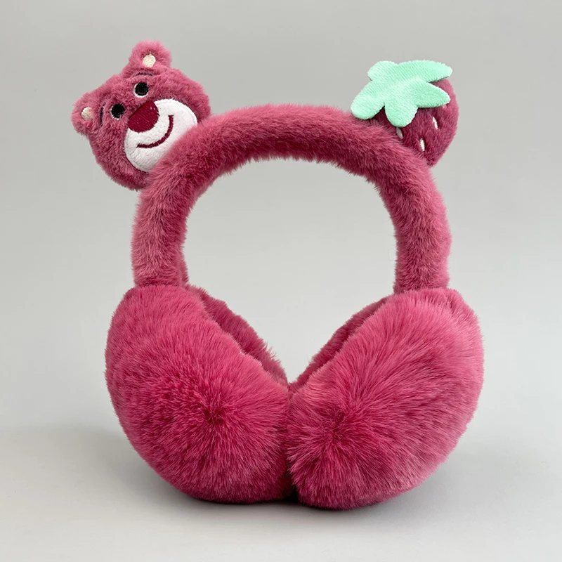 草莓熊耳罩女可爱冬季保暖耳套耳捂学生儿童耳暖防风防寒耳包卡通