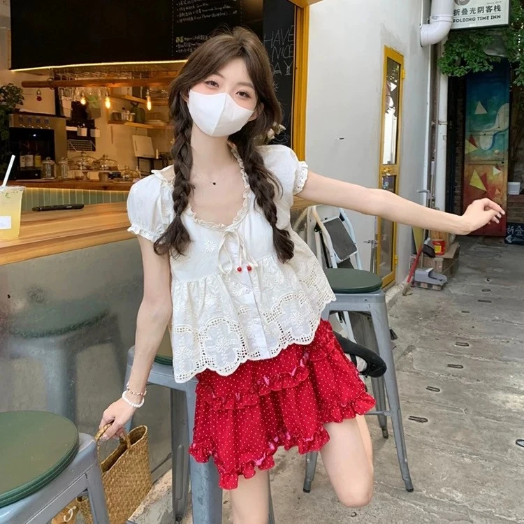 【苹果现货清清】CCC11210夏季新款百搭时尚娃娃衫