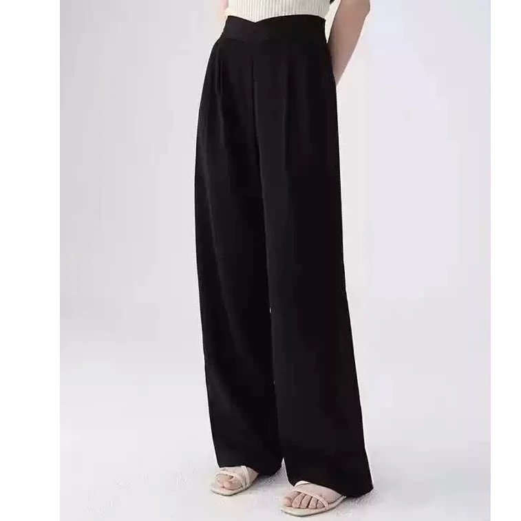 【苹果现货清清】新款高级百搭休闲高腰垂感直筒裤CCC11398