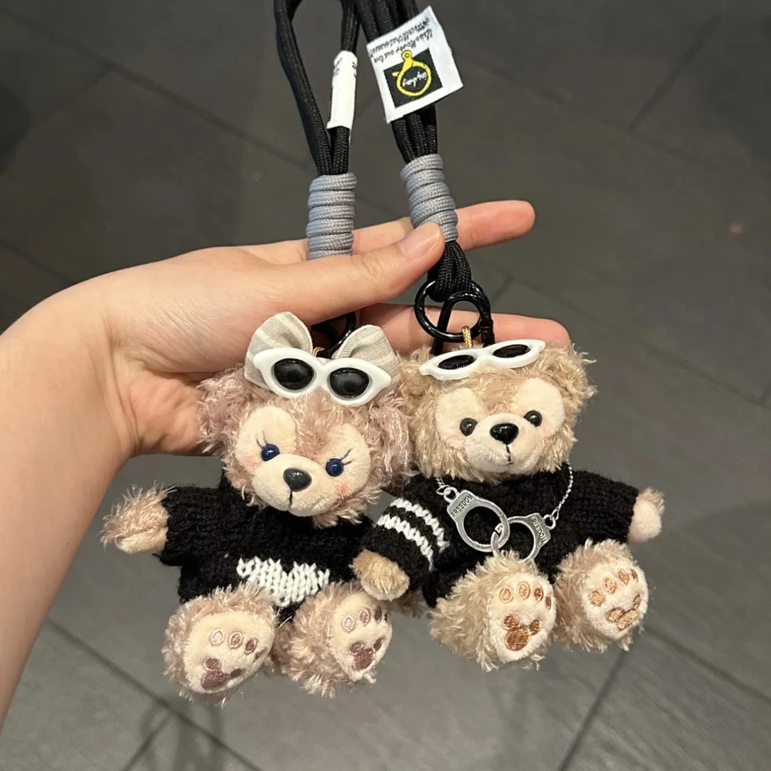 可爱甜脸玫玫小熊包包挂件钥匙扣公仔卡通手作挂饰情侣礼物