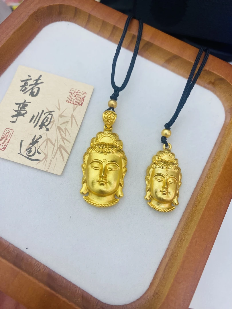 合金吊坠 精品观音平安项链吊坠手工时尚情侣实心项坠