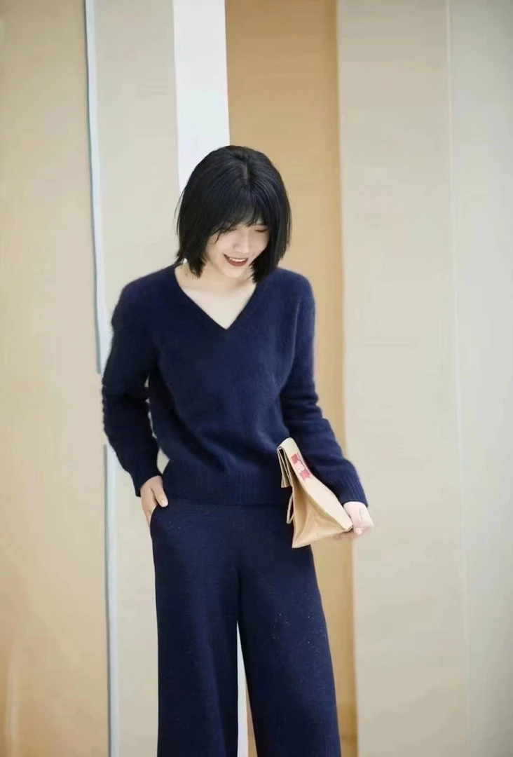 No退换 5399305V领软糯舒服毛衣