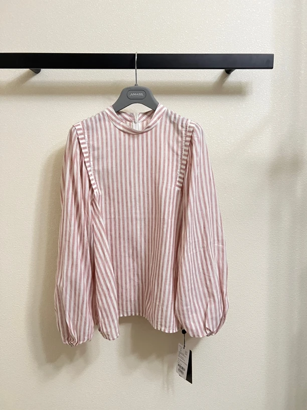 N哦退换5300728立领造型百搭条纹衬衣