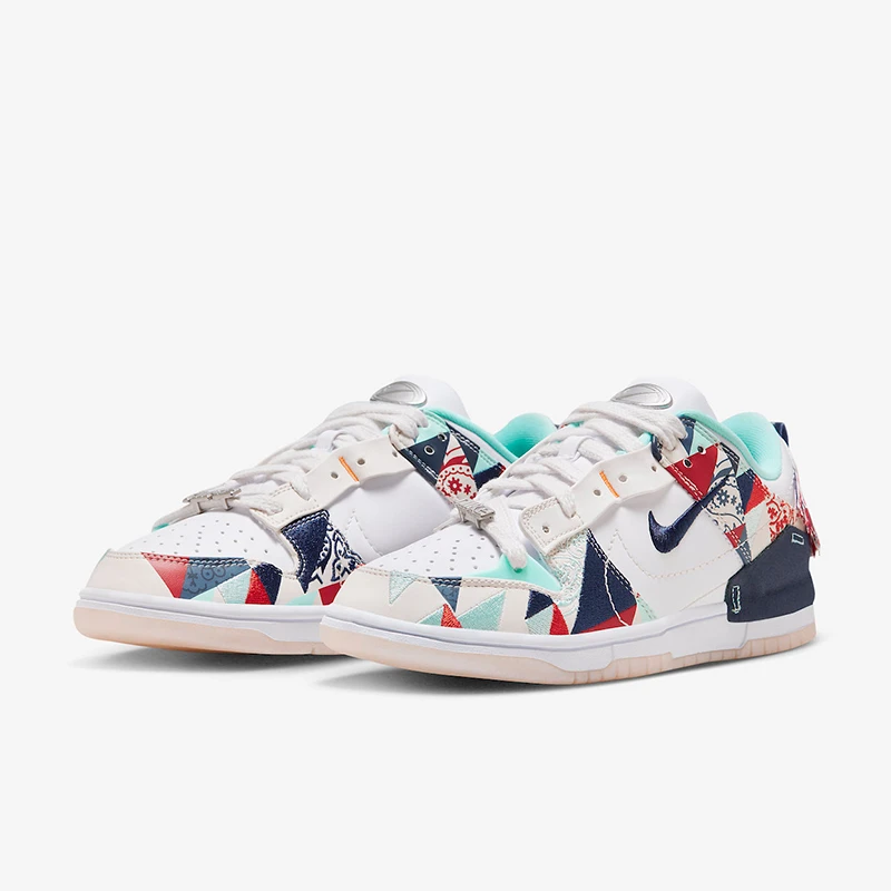 Nike耐克DunkLowDisrupt2白蓝红女子低帮夏季休闲板鞋FN8917-141