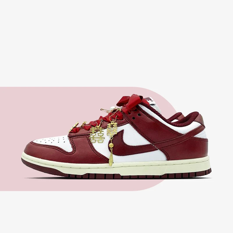 【球鞋定制】NIKE/耐克DUNK LOW婚鞋 男女同款 低帮轻便休闲板鞋