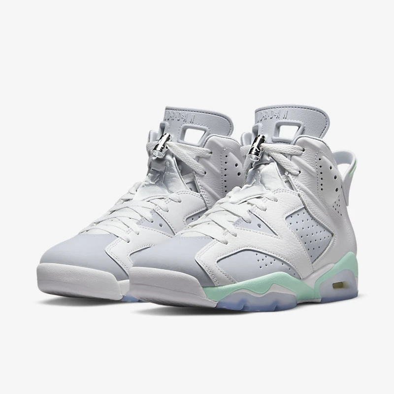 Air Jordan 6 AJ6女款 白灰绿 薄荷泡沫 复古篮球鞋 DQ4914-103
