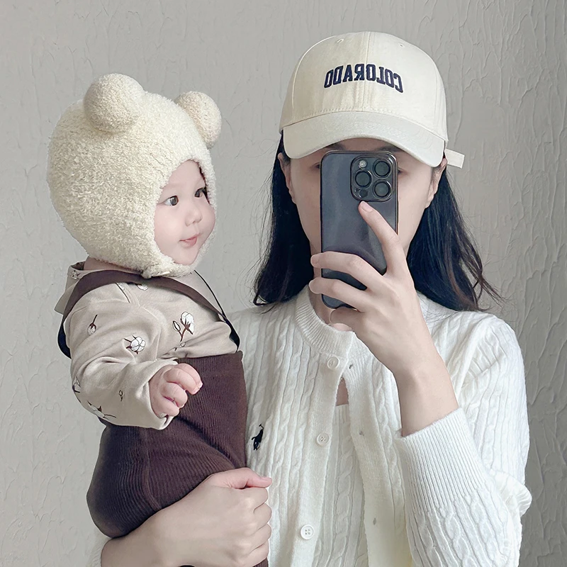 秋冬季婴儿帽子宝宝珊瑚绒包头帽超萌儿童护耳帽男女童保暖套头帽