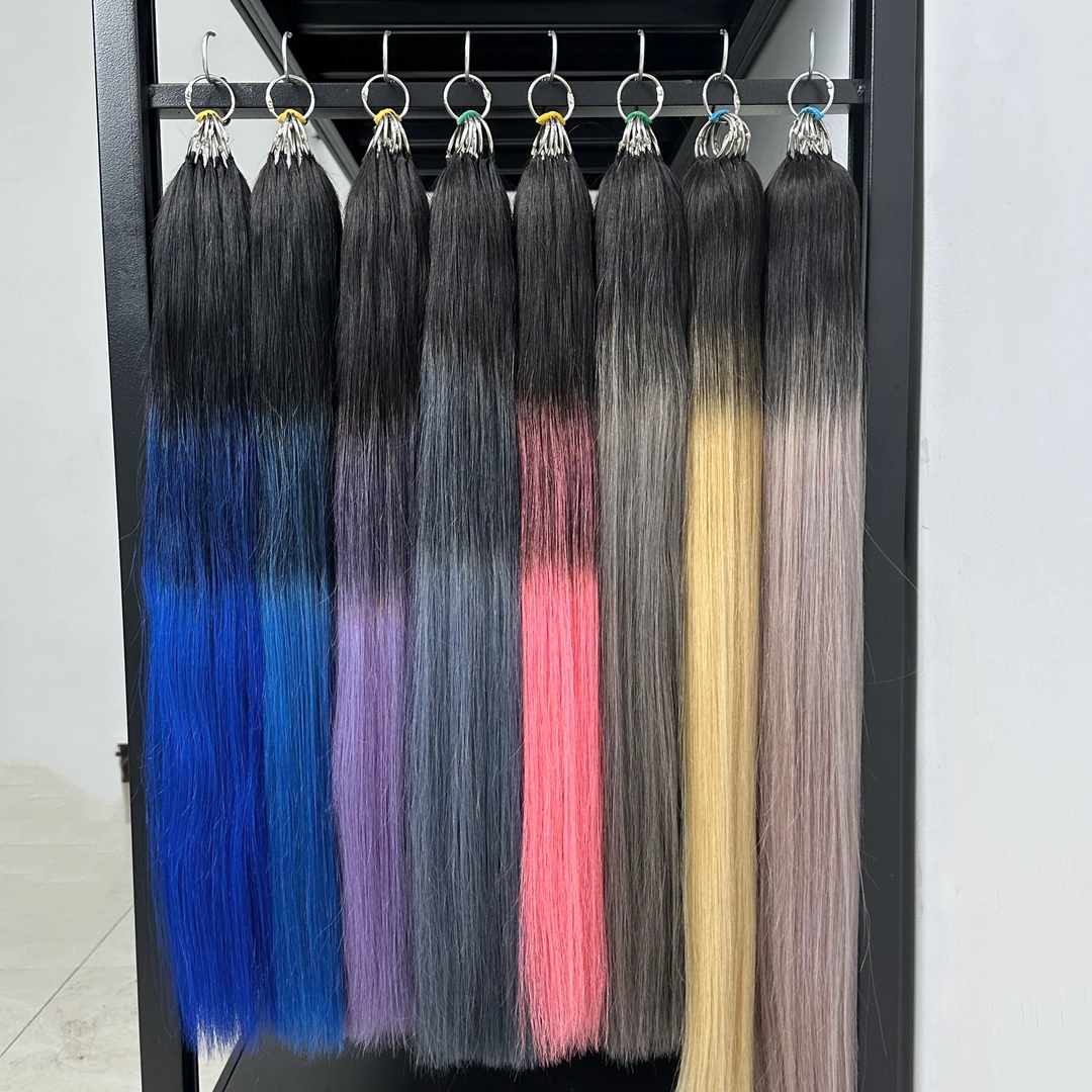 巴黎画染渐变羽毛接发真发隐形无痕无折头接发接头发女真发送工具