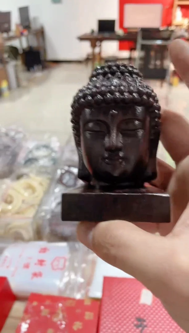 【闪购商品】风车木(黑檀木)无事牌(直 播 推 荐)大!!佛头