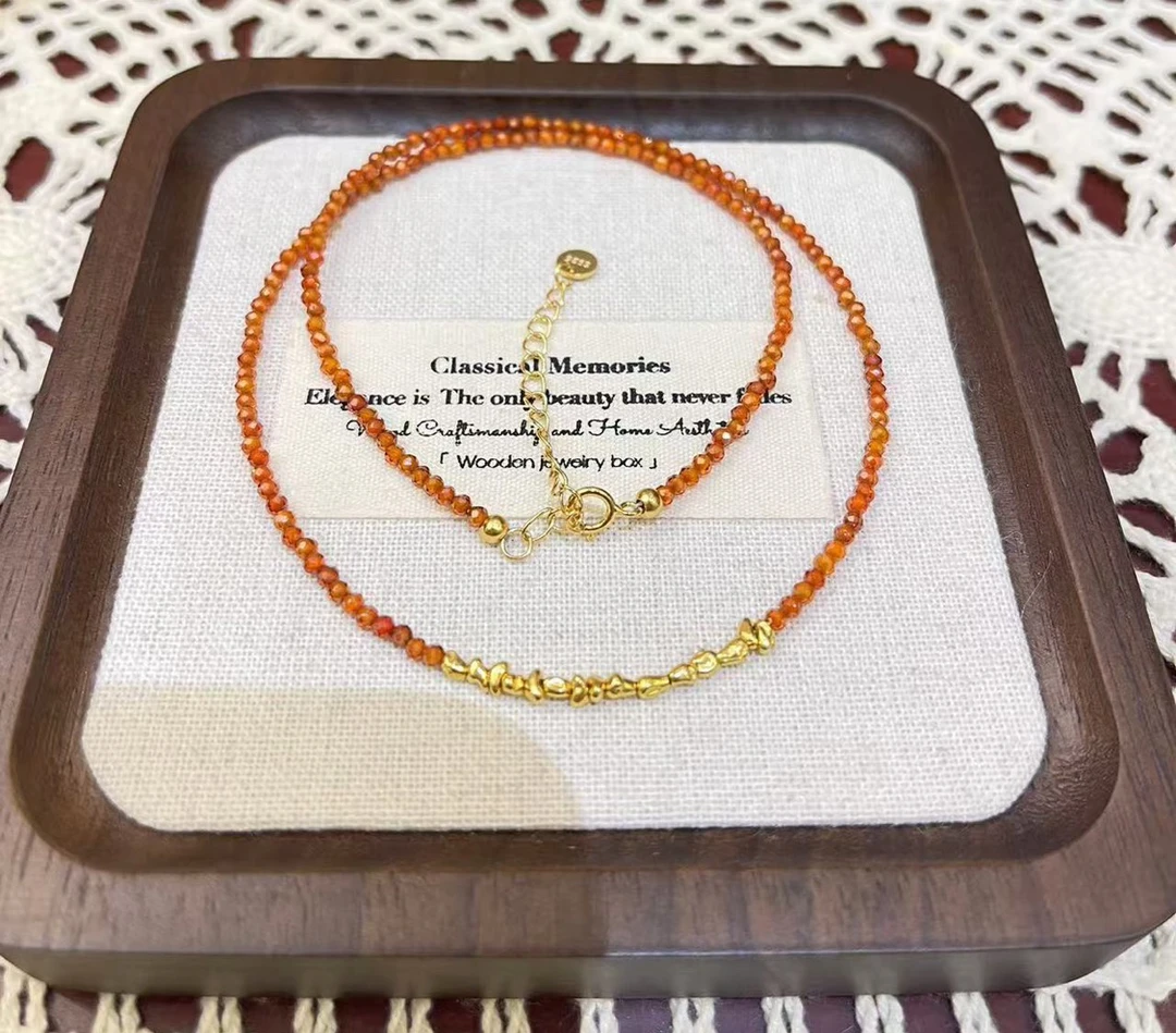 925银银制品 （碎银子）925银手工串珠项链