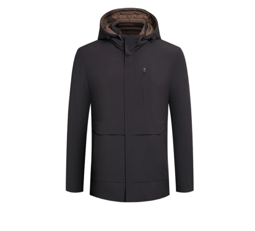 七保暖绒二合一可拆外套0770黑蓝