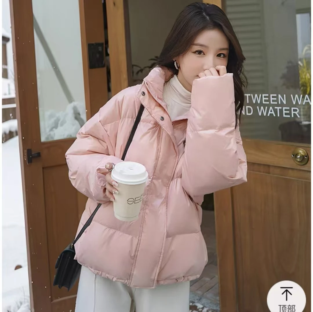 冬装新款厚绒羽羽时尚短款外套绒衣8134款