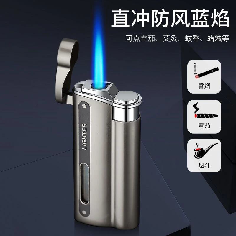 2023新款网红直冲防风打火机定制刻字耐用高档男士送礼物送男友