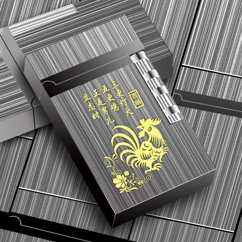高档网红朗声砂轮打火机直冲防风十二生肖个性定制创意男士潮流