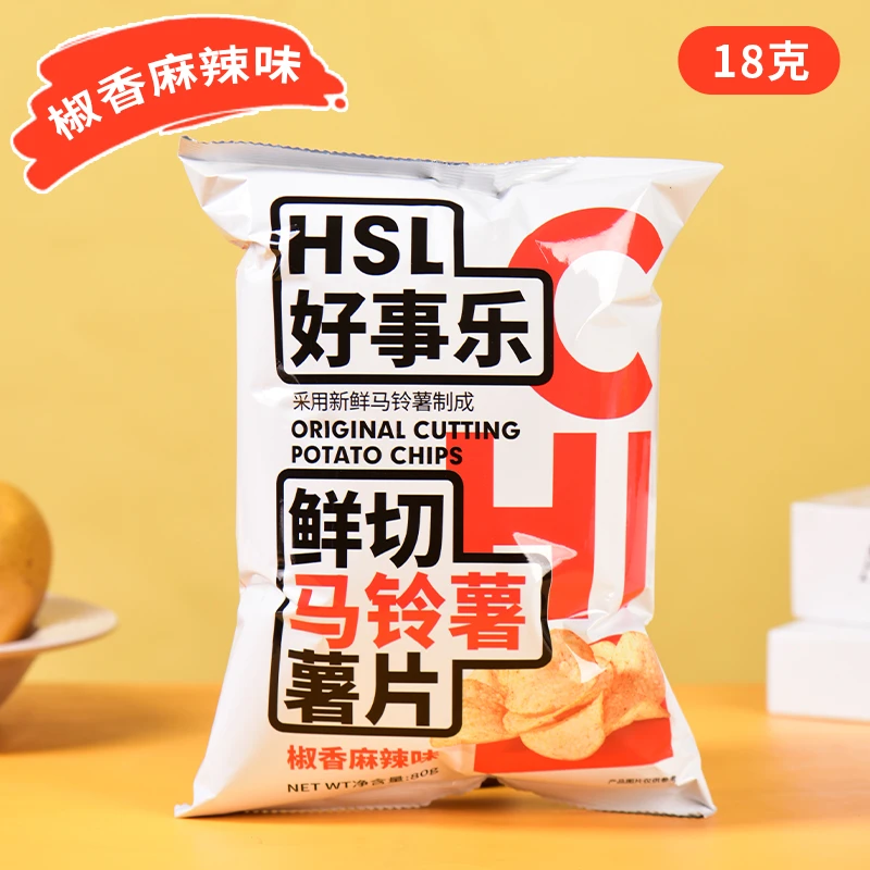 【孔】原切薯片多口味追剧解馋土豆片袋麻辣番茄混装零食薯片整箱