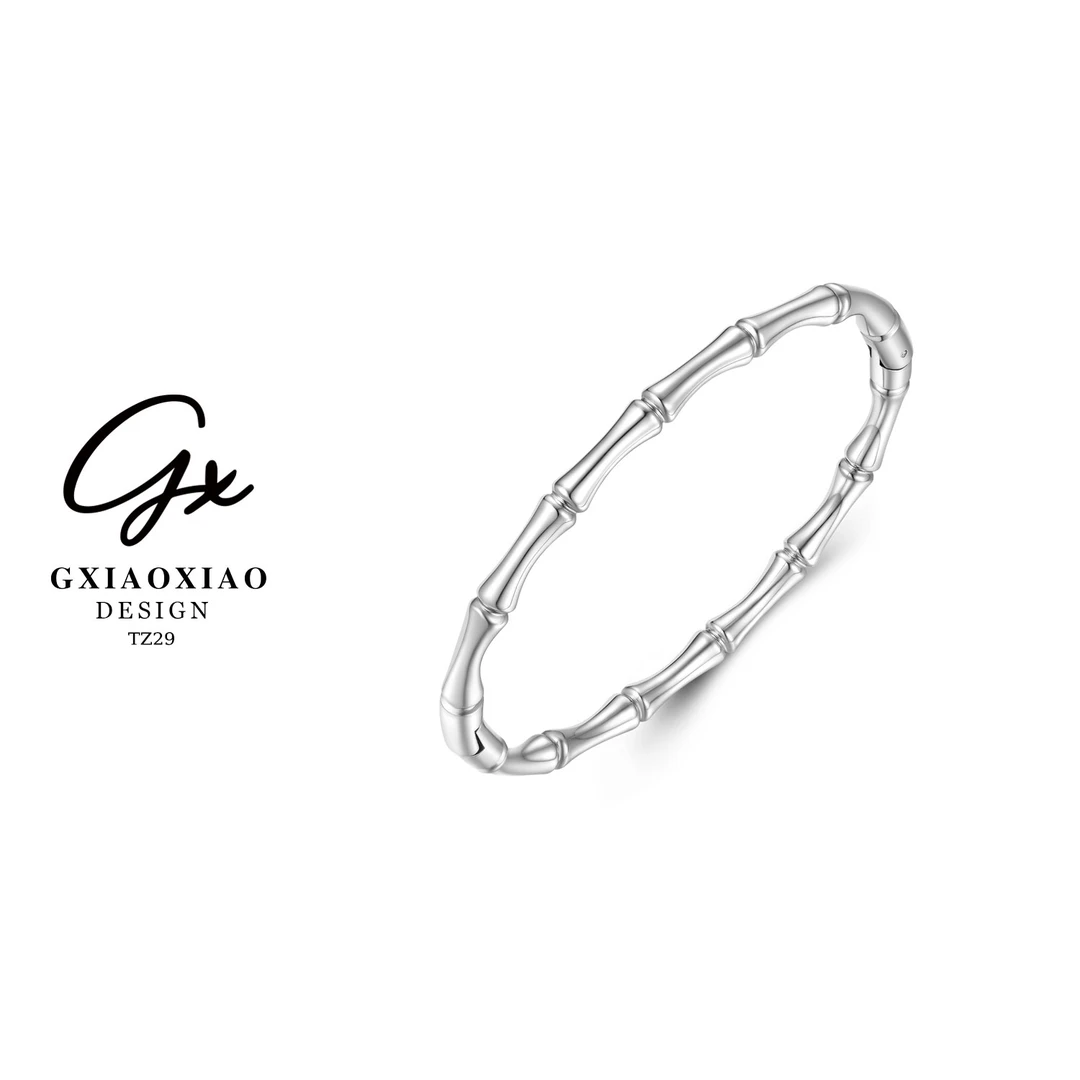 钛钢手镯 GXX 【竹韵】氣質輕奢時尚简约百搭竹節手镯 TZ29 TZ30