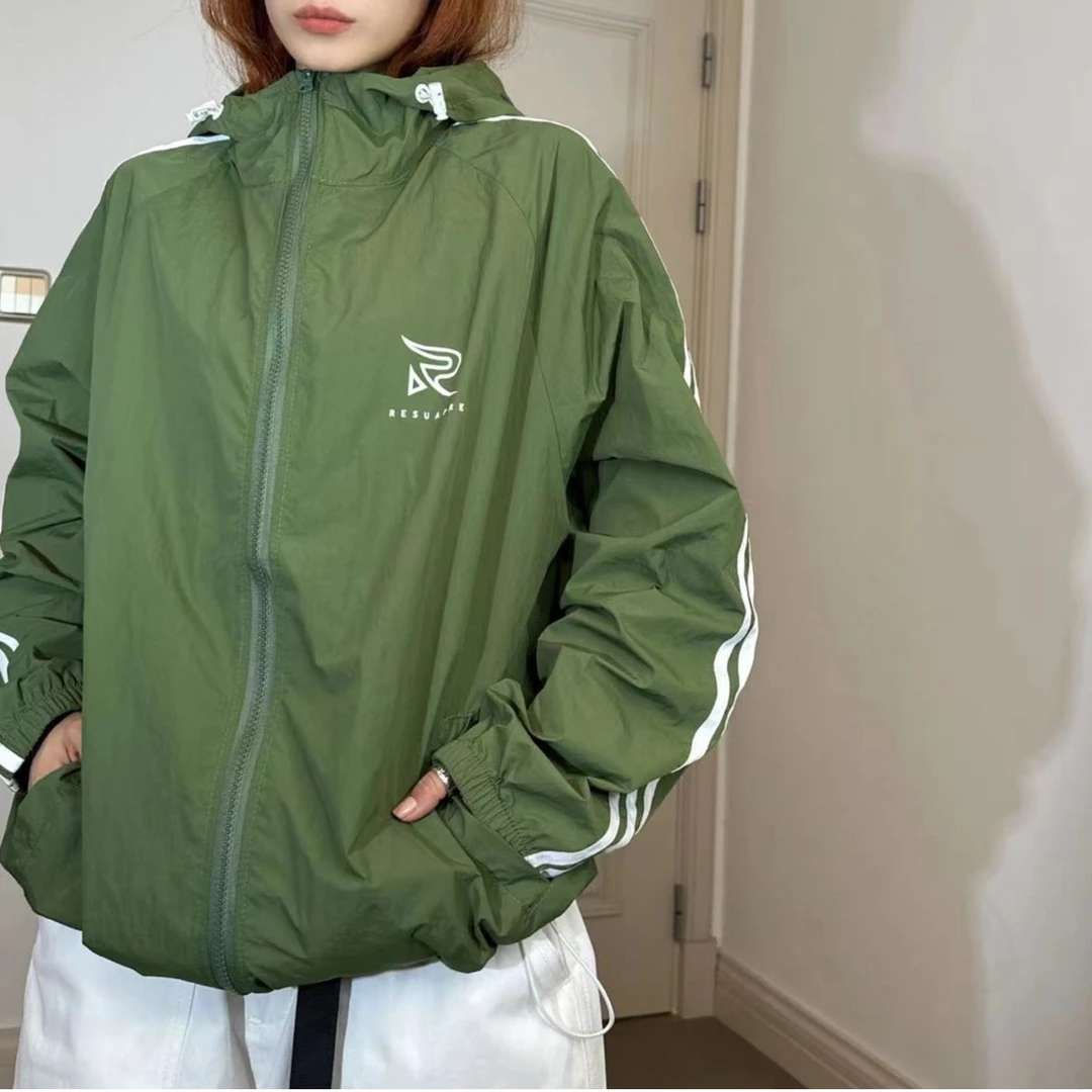 男女同款欧美街拍中性防晒户外衣连帽四色休闲宽松薄款外套330