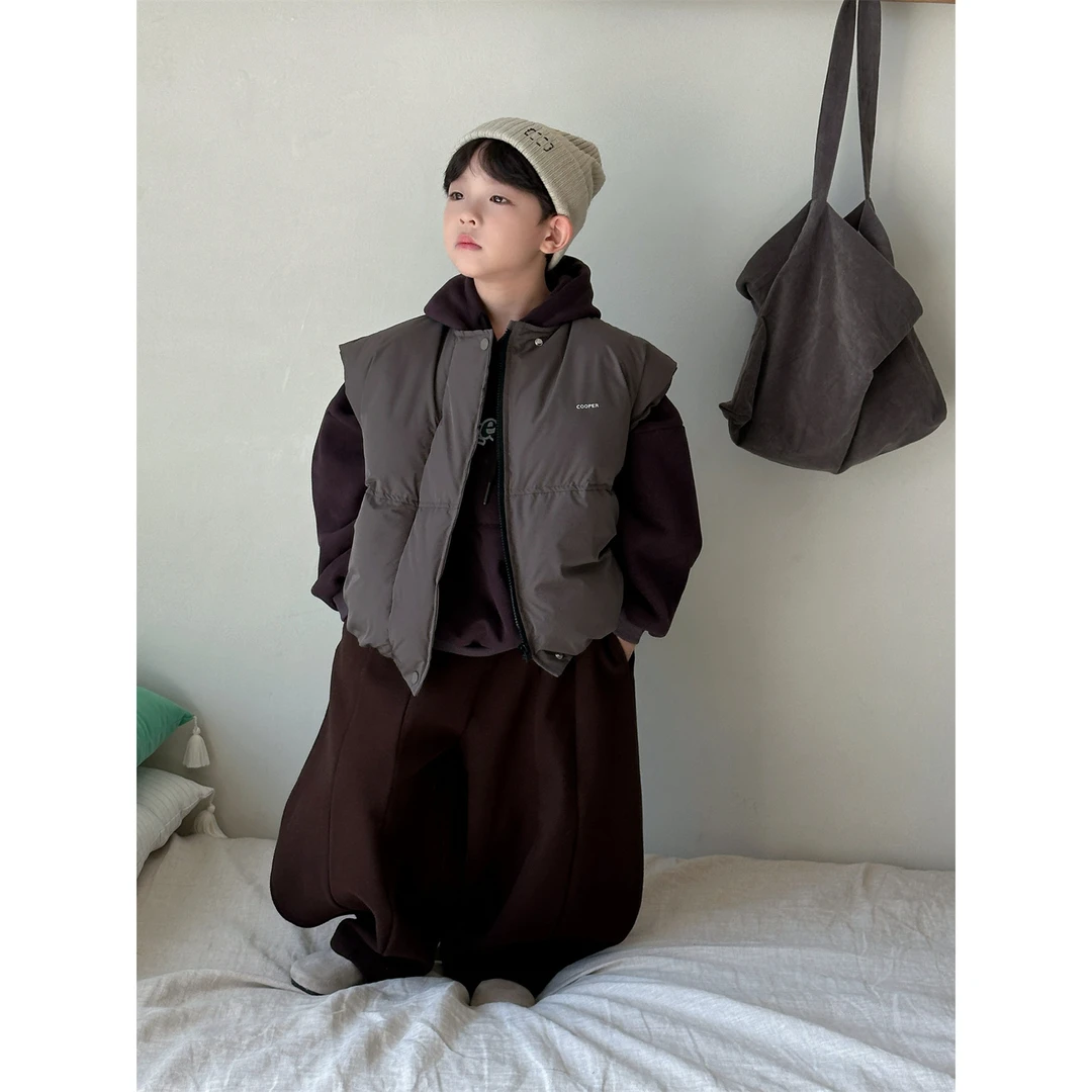 in 爱：nl24冬季儿童加厚棉马甲韩系男女童面包版宽松马甲90201