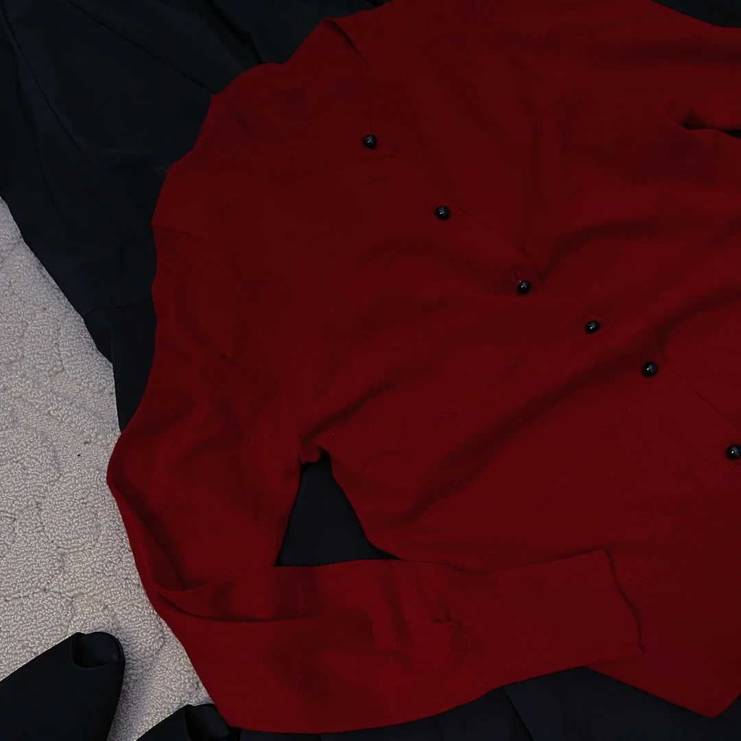 【特价不退换】精工抽象蝴蝶结提花开衫