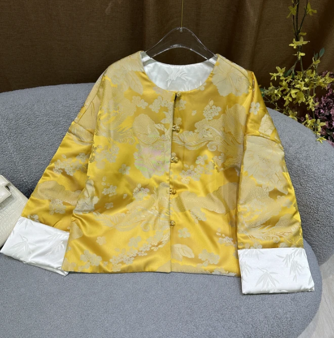 【SHANGLIU】新中式国风桑蚕丝外套女装中国风HF-4229（651）