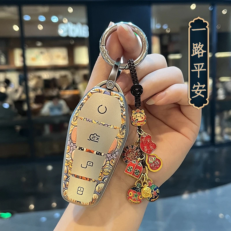 比亚迪钥匙套海豚宋plus秦dmi汉ev元pro唐L海豹06海狮07车扣海鸥